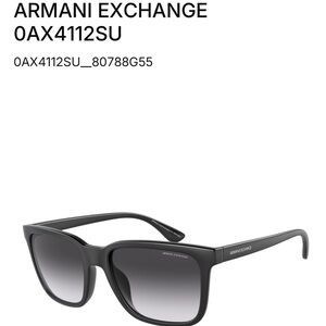 Armani Exchange Black Sunglasses with Grey Lenses